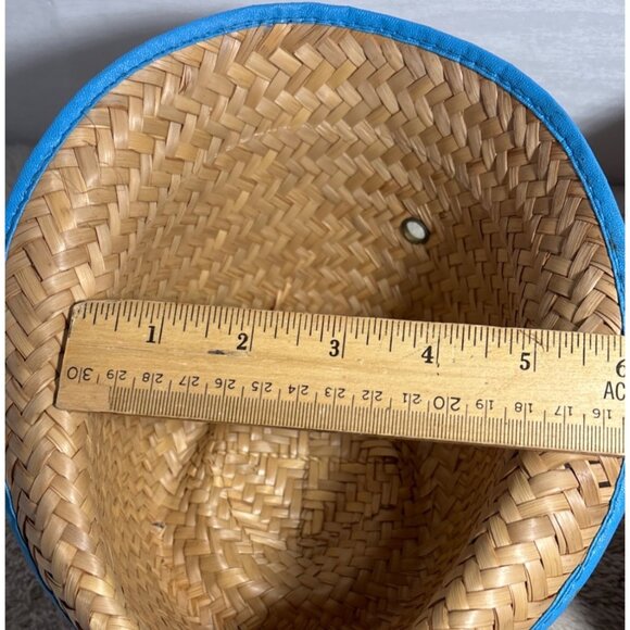 Woven Straw Fedora Hats With Decorative Bands & Accents Set Of 2 - Picture 11 of 11